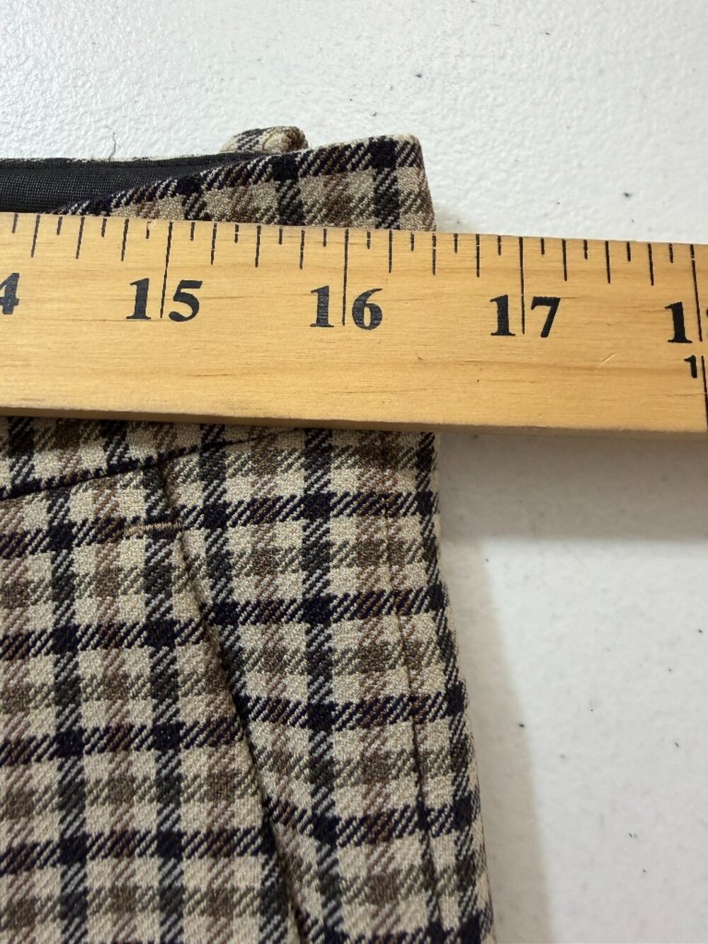 Zara Woman Plaid Ankle Pants Size M Cropped Slim Stretch Trousers Office NWT - Picture 6 of 8